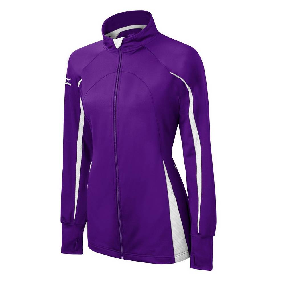 Chaqueta Mizuno Elite 9 Focus Full-Zip Mujer Moradas/Blancas Comprar WENO-75234